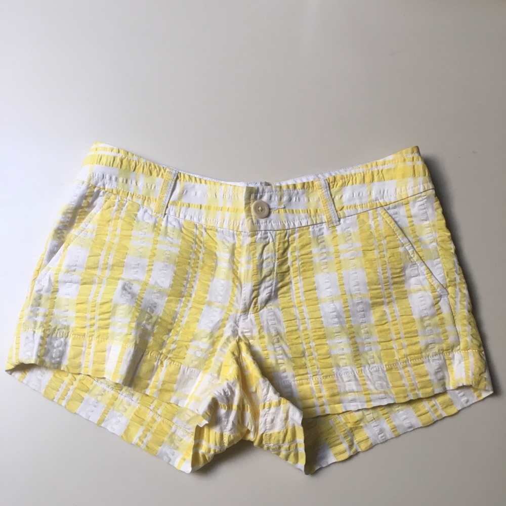 Lilly Pulitzer Yellow Plaid Shorts